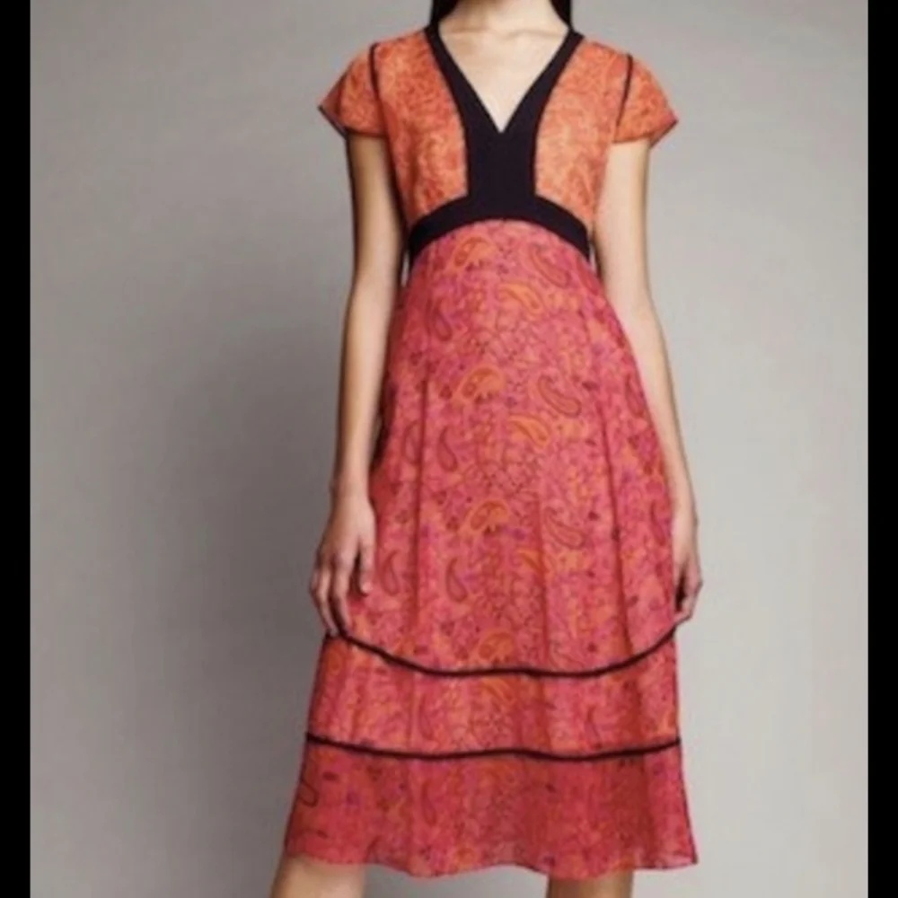 Narciso Rodriguez for Design Nation Bright Paisley Dress sz M - Picture 6 of 6